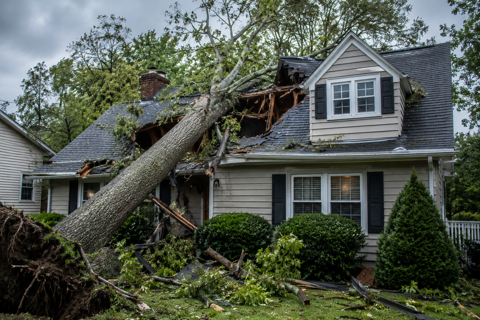 storm damage restoration Santa Ana roof